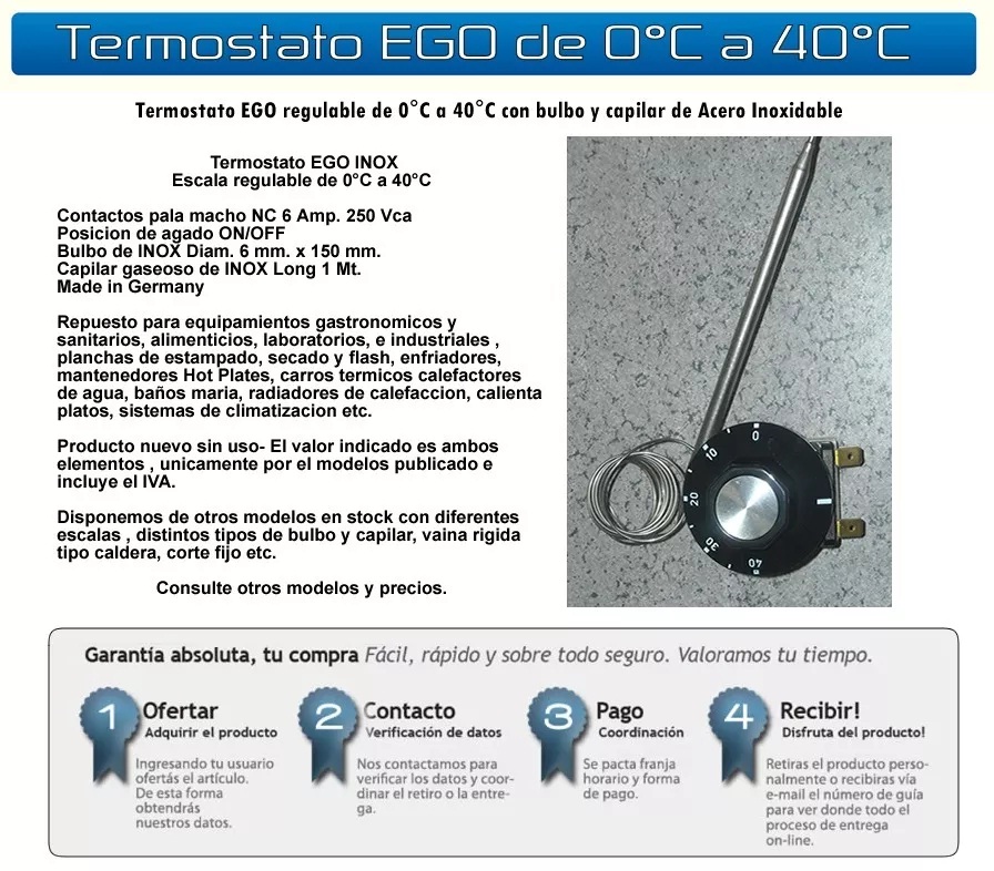 Bain Marie Termostato Empuje Ajuste Temp Perilla De Control Esfera 0-90 6mm Eje de 30-90 ° C