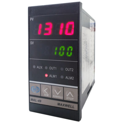 Programador Controlador de Temperatura Maxwell MAL-49 Comunicación RS-485  - Entrada Universal - Salida de Control 4-20 Ma