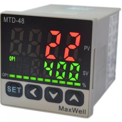 Controlador de Temperatura Maxwell MTD-48 48x48mm Entrada Universal - Salida de Control Seleccionable Relay Comun / Contactor o SSR