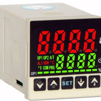 Controlador de Temperatura + Temporizador Continuo Maxwell CP48-T 48x48mm Entrada Universal Salida de Control SSR Drive