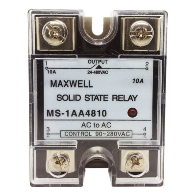 Relay de Estado Solido SSR Control 90-280 VCA Capacidad 10 Amper 480V