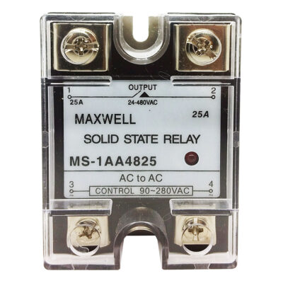 Relay de Estado Solido SSR Control 90-280 VCA Capacidad 25 Amper 480V