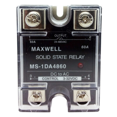 Relay de Estado Solido SSR Control 3-32 VCC Capacidad 60 Amper 480V