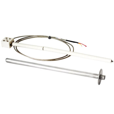 Termocupla K Ceramista hasta 1250" cable de 1 M + Vaina Acero Inoxidable