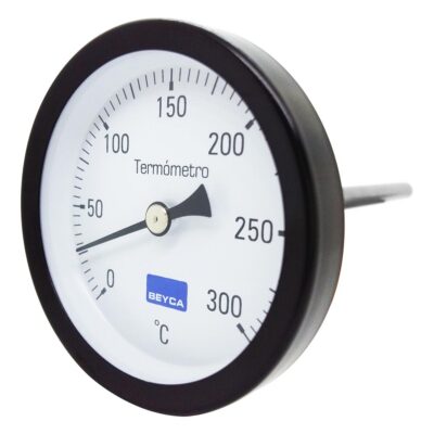 Termometro Pirometro Reloj 300 ºC Negro Vaina Acero Inoxidable Rosca 1/4