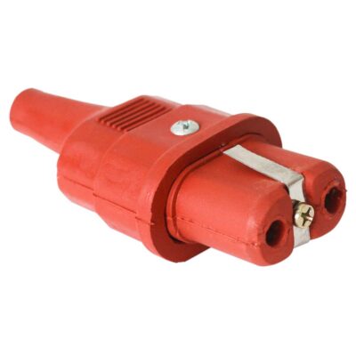 Ficha Conector Bipolar de Goma Silicona Para Alta Temperatura
