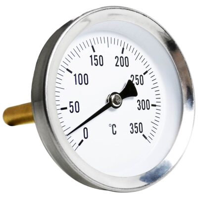 Termometro Pirometro Reloj 0-350 ºC Vaina Bronce Rigida 97mm